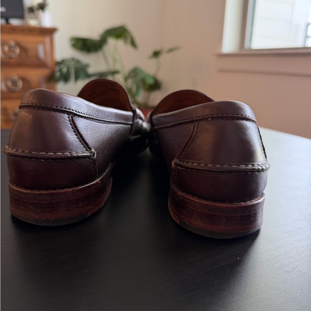Ralph Lauren Made in USA Brown Calfskin Penny Loafers - Picture 4 of 8